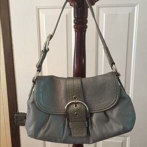 Coach grey hobo bag